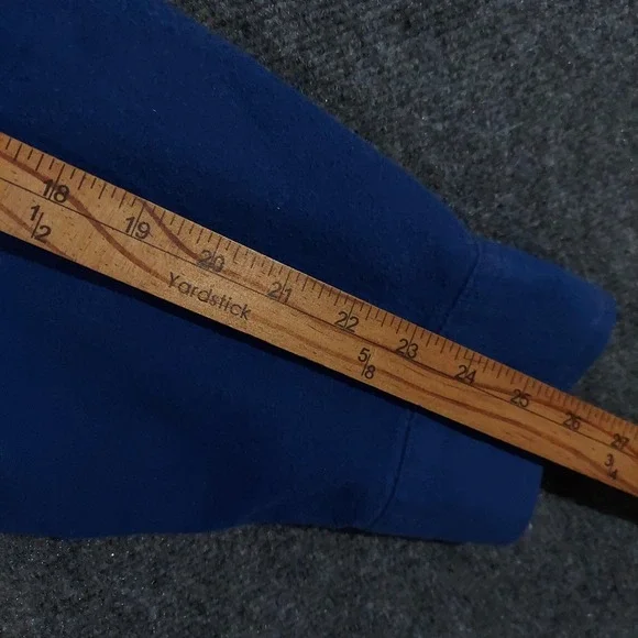 L.L. Bean Shirt Mens 2XL Blue Flannel Chamois Cloth Long Sleeve Shacket Heavy - Picture 13 of 13